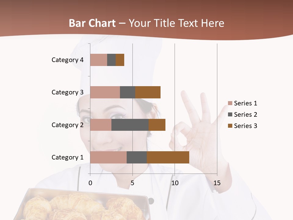 Holding Female Bread PowerPoint Template
