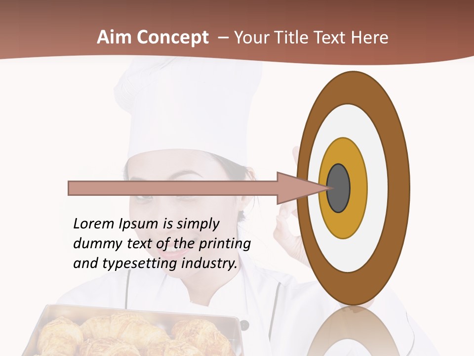 Holding Female Bread PowerPoint Template