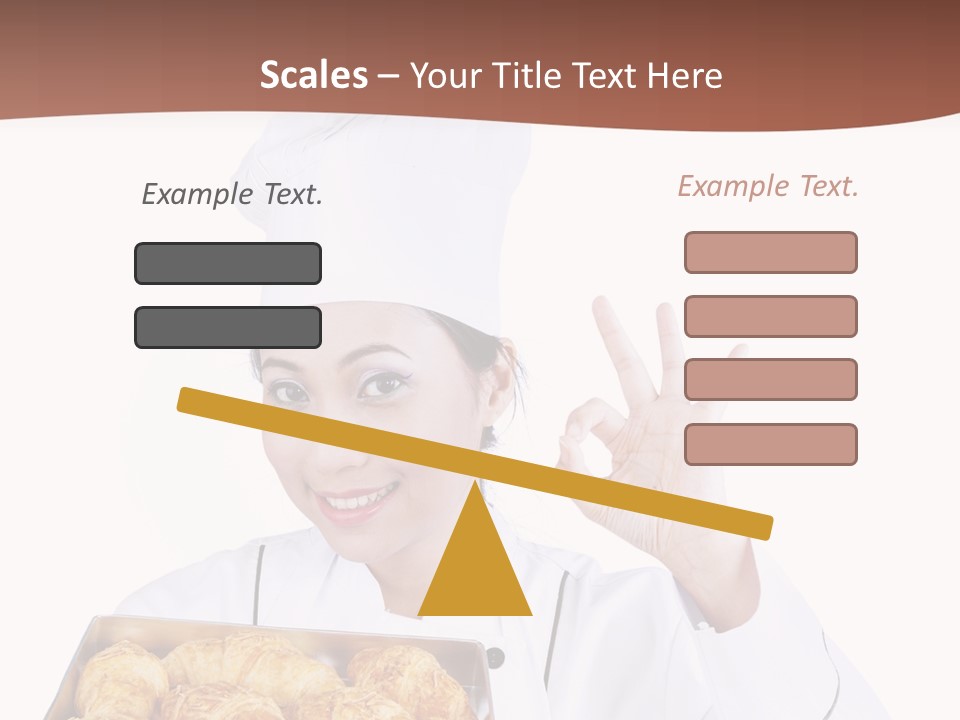 Holding Female Bread PowerPoint Template