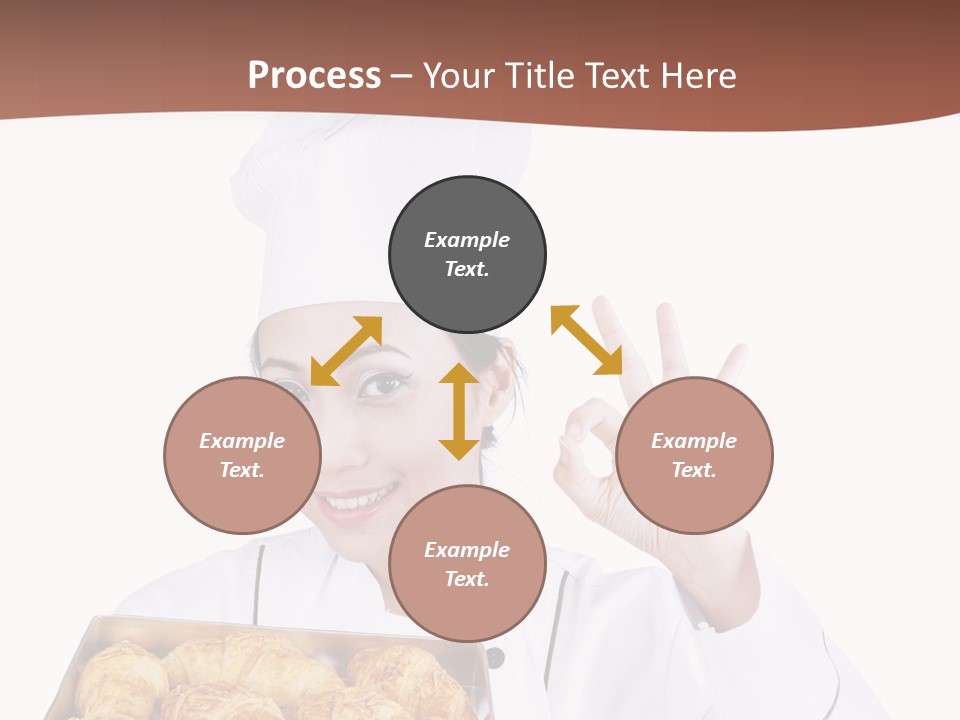 Holding Female Bread PowerPoint Template