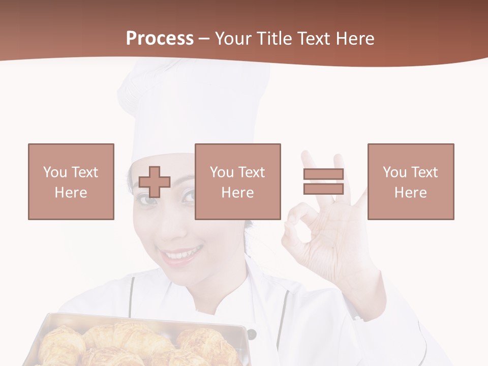 Holding Female Bread PowerPoint Template