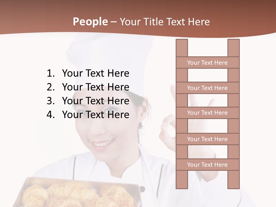 Holding Female Bread PowerPoint Template