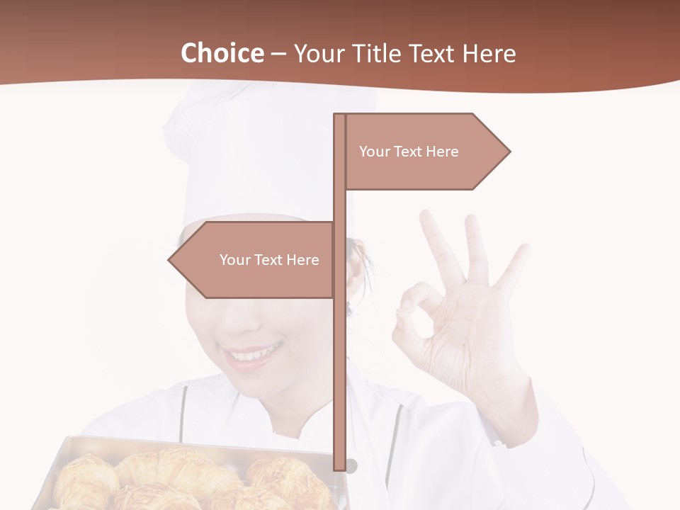 Holding Female Bread PowerPoint Template