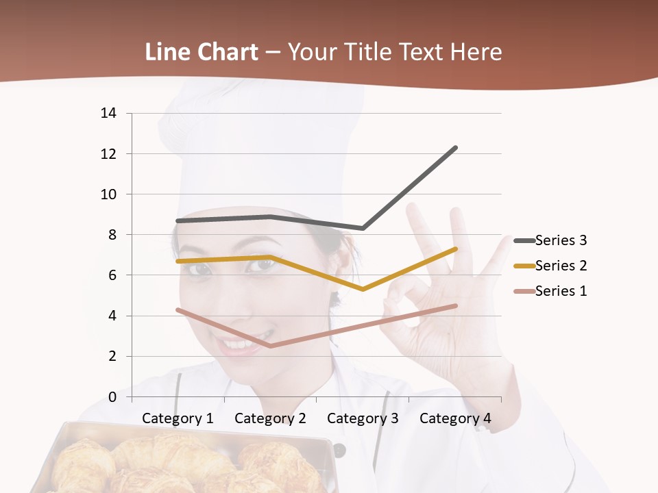 Holding Female Bread PowerPoint Template