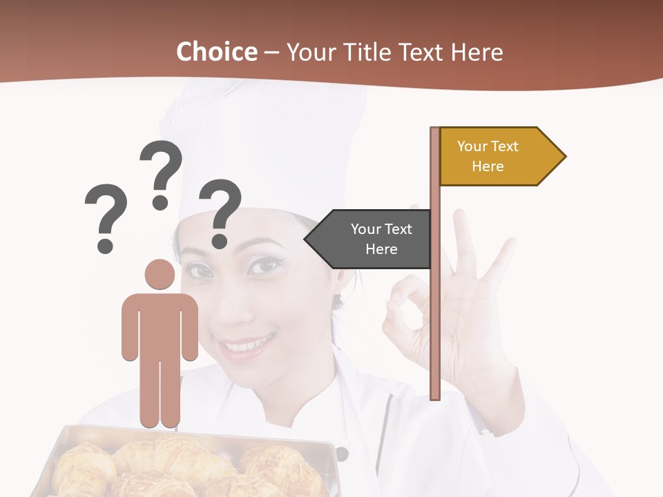 Holding Female Bread PowerPoint Template
