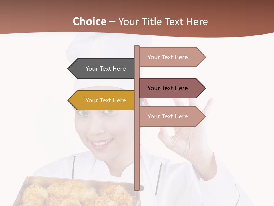 Holding Female Bread PowerPoint Template