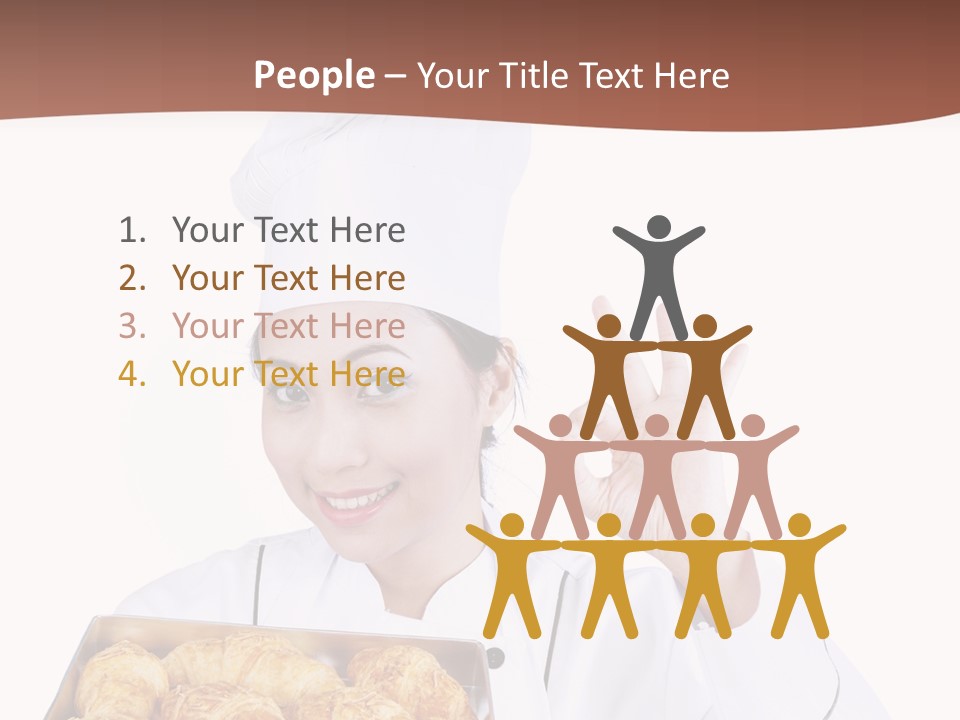 Holding Female Bread PowerPoint Template