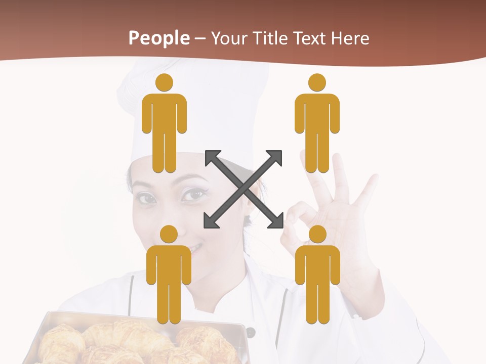 Holding Female Bread PowerPoint Template