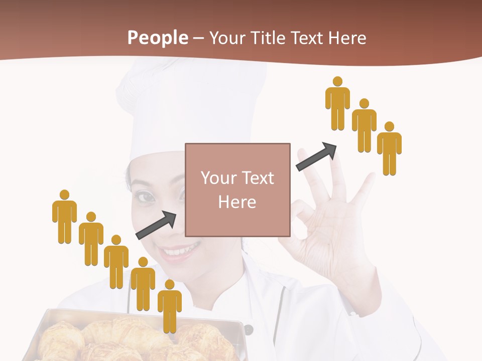 Holding Female Bread PowerPoint Template