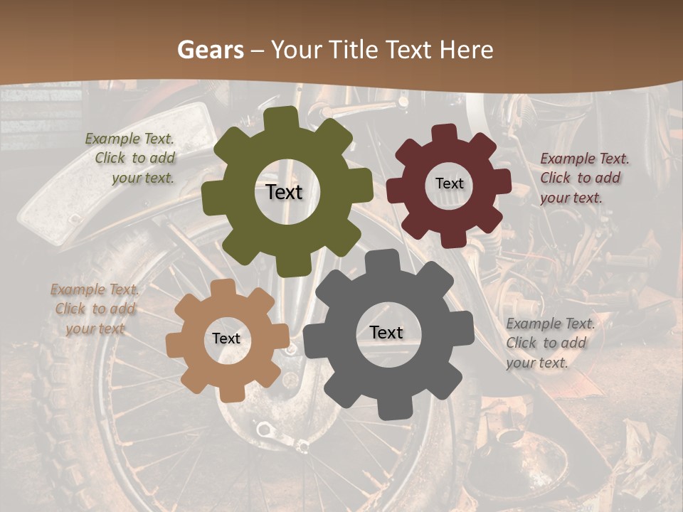 Steam Motorcycle Punk PowerPoint Template