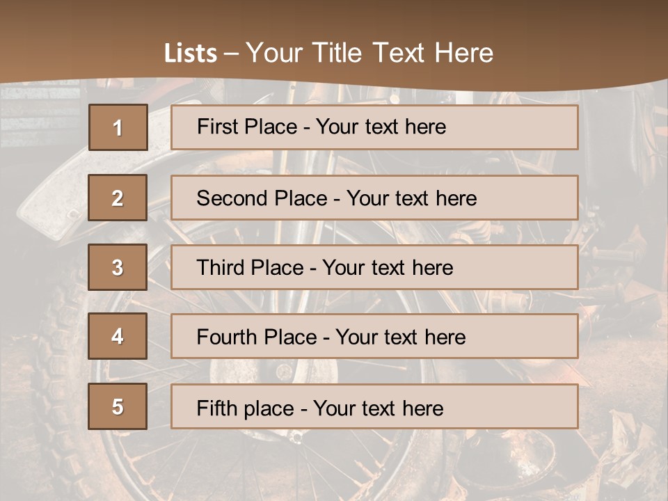 Steam Motorcycle Punk PowerPoint Template
