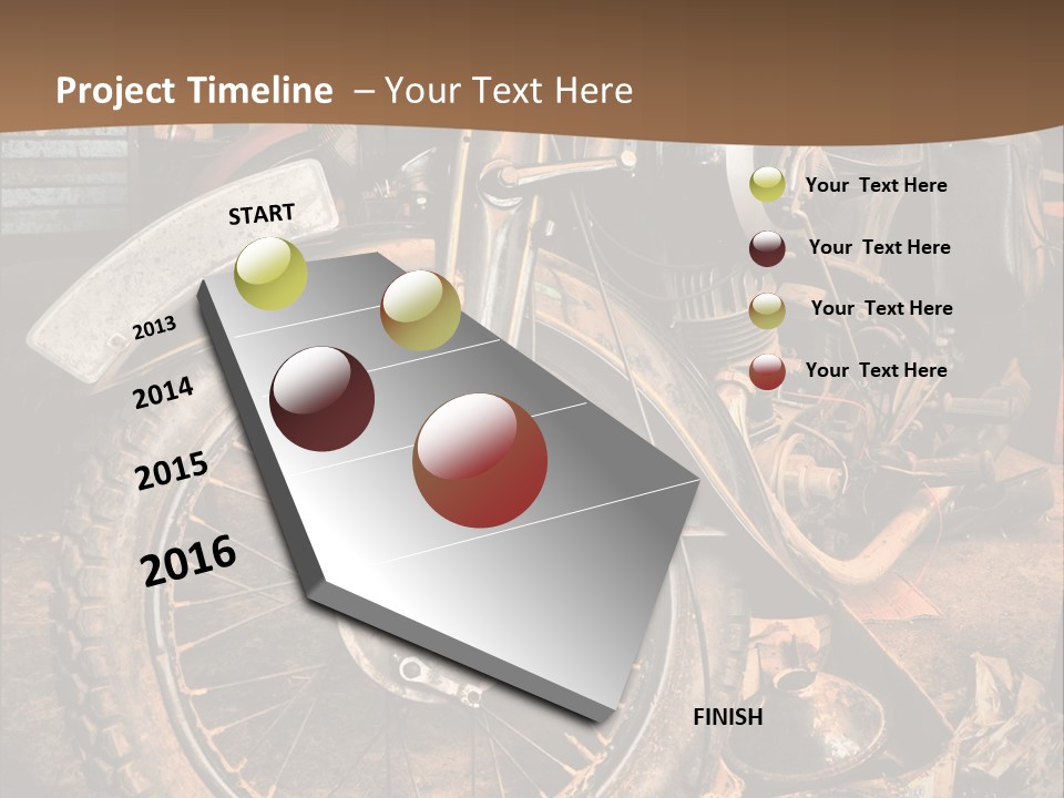 Steam Motorcycle Punk PowerPoint Template