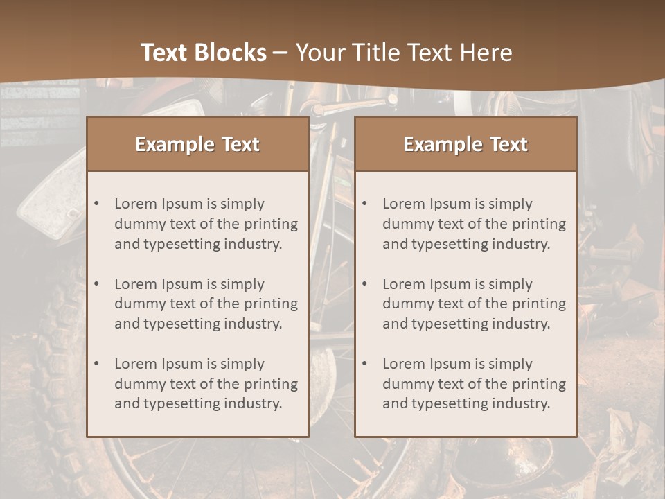 Steam Motorcycle Punk PowerPoint Template