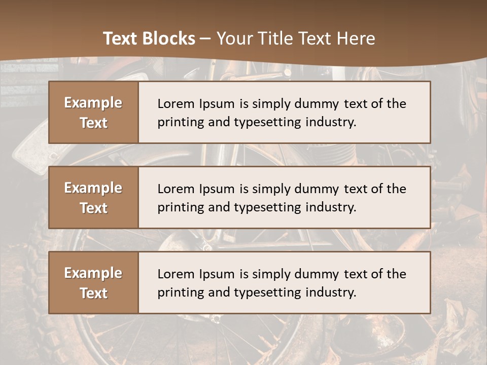 Steam Motorcycle Punk PowerPoint Template