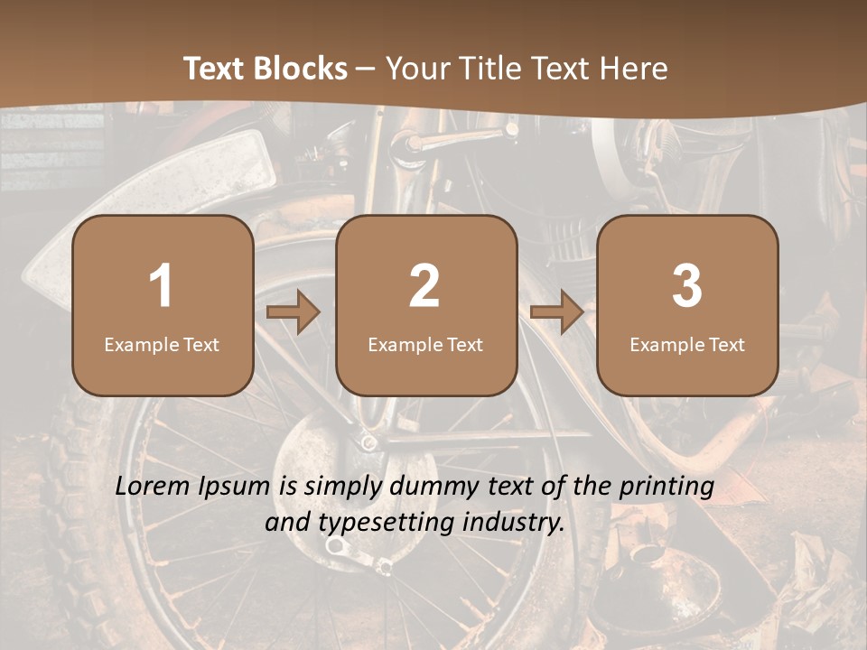 Steam Motorcycle Punk PowerPoint Template