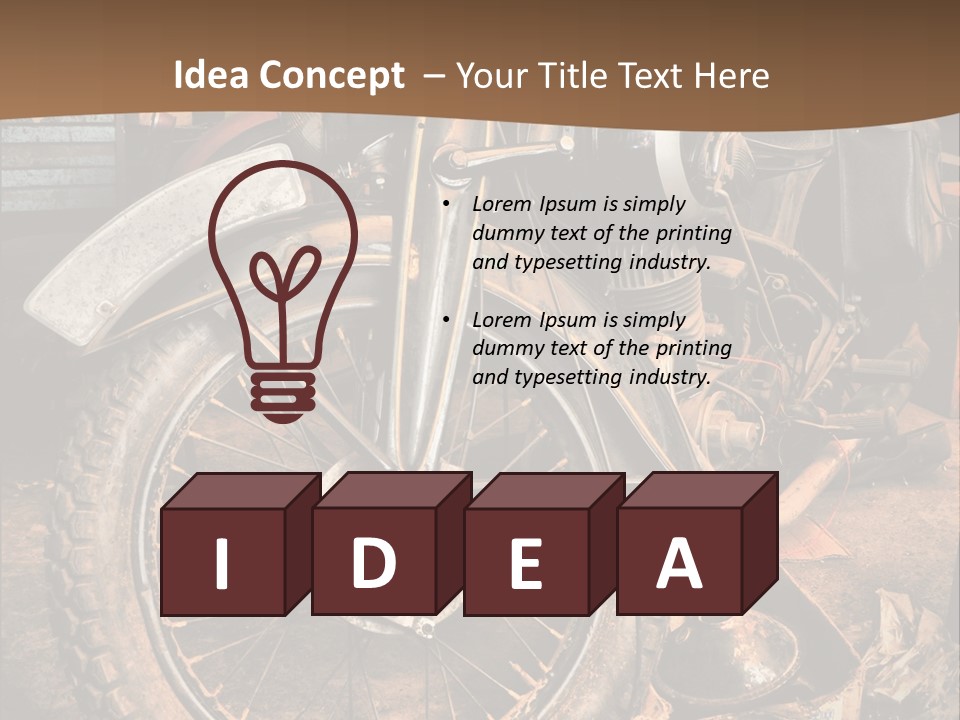 Steam Motorcycle Punk PowerPoint Template