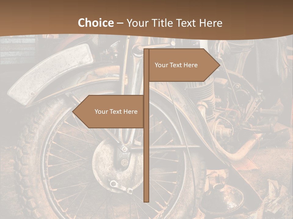 Steam Motorcycle Punk PowerPoint Template