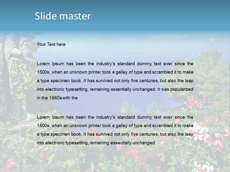 Recreational Mediterranean Vista PowerPoint Template