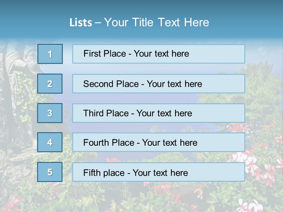 Recreational Mediterranean Vista PowerPoint Template