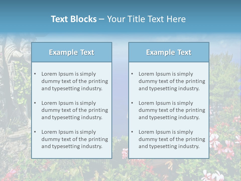 Recreational Mediterranean Vista PowerPoint Template