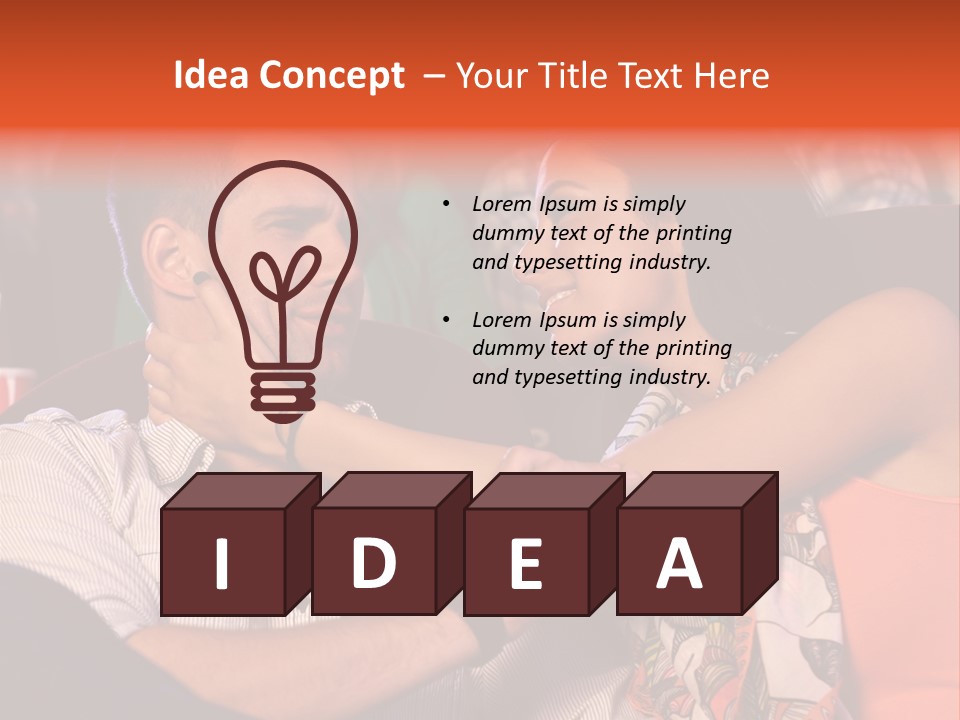 Movie Theater Hugging PowerPoint Template
