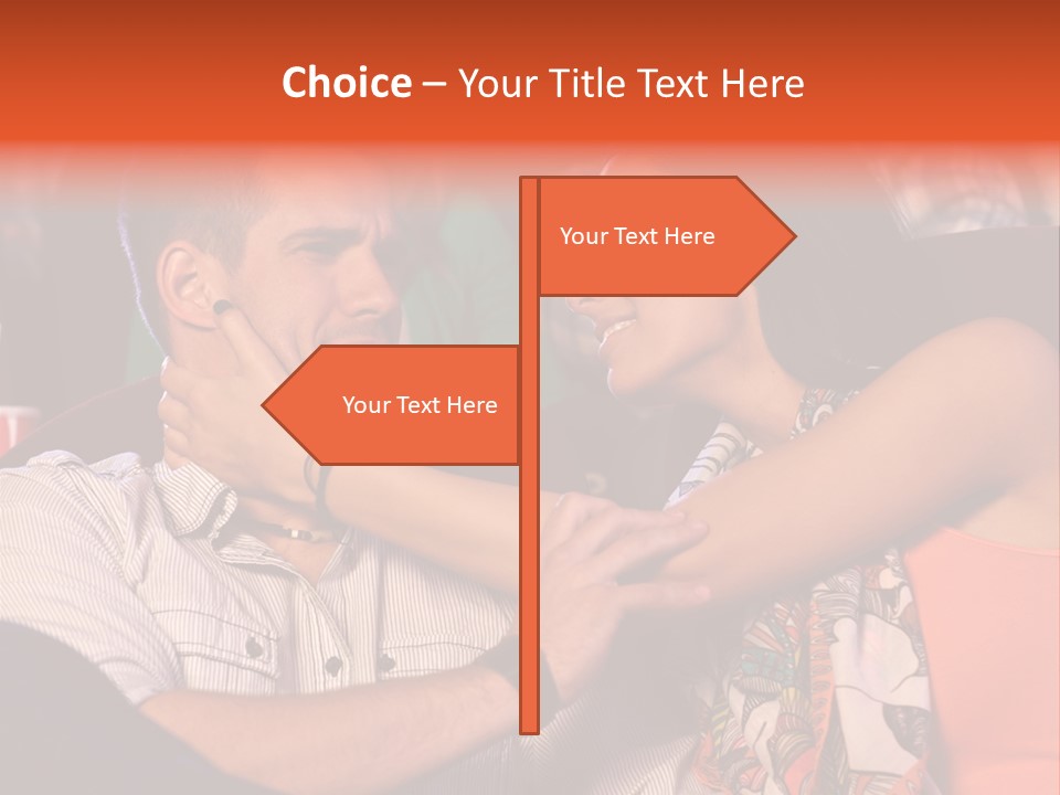 Movie Theater Hugging PowerPoint Template