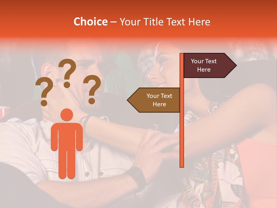 Movie Theater Hugging PowerPoint Template