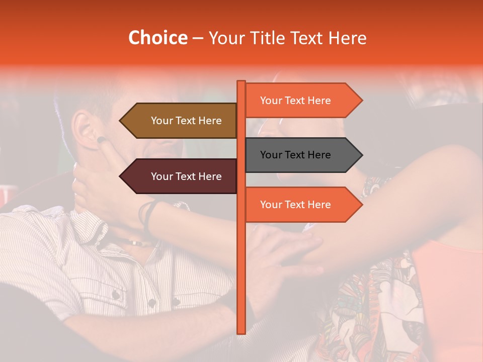 Movie Theater Hugging PowerPoint Template