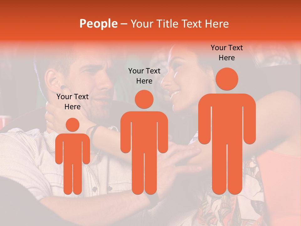 Movie Theater Hugging PowerPoint Template