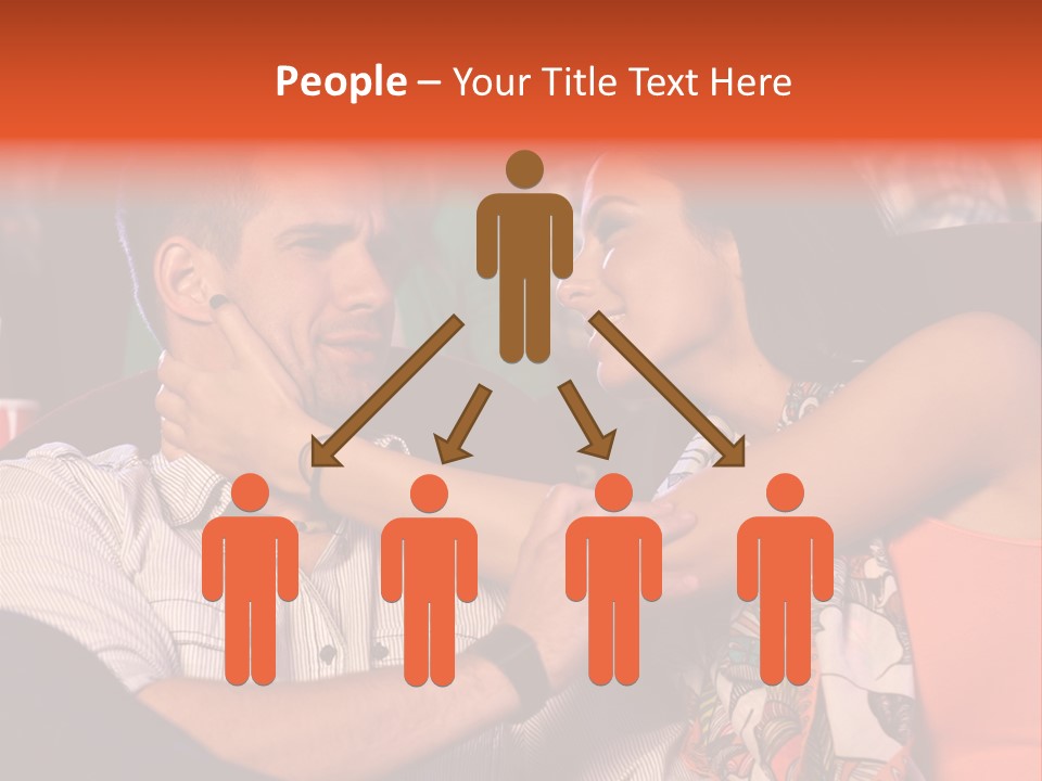 Movie Theater Hugging PowerPoint Template