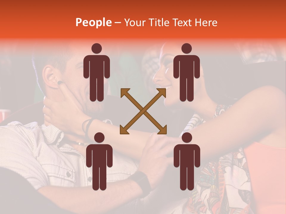 Movie Theater Hugging PowerPoint Template