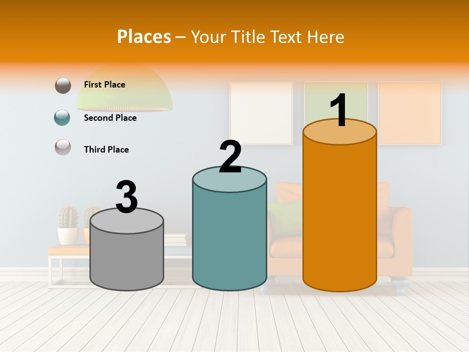 Colorful Indoor Livingroom PowerPoint Template