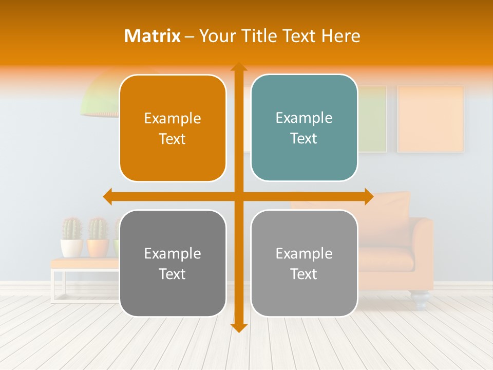 Colorful Indoor Livingroom PowerPoint Template