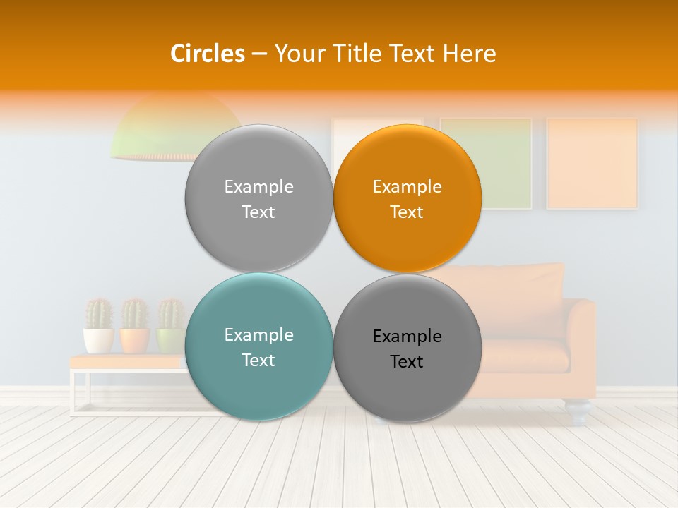 Colorful Indoor Livingroom PowerPoint Template