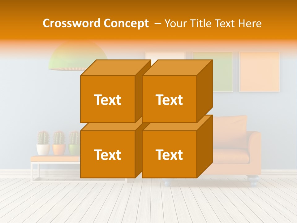 Colorful Indoor Livingroom PowerPoint Template