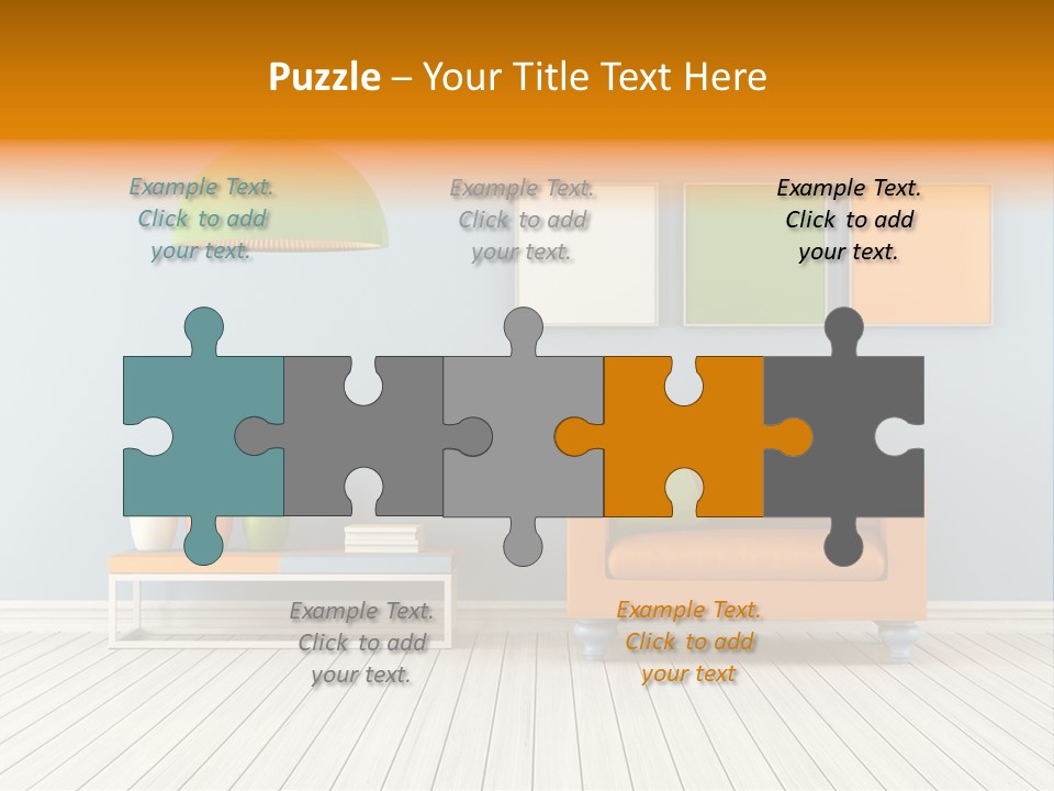 Colorful Indoor Livingroom PowerPoint Template