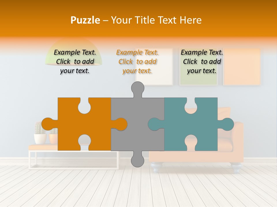 Colorful Indoor Livingroom PowerPoint Template