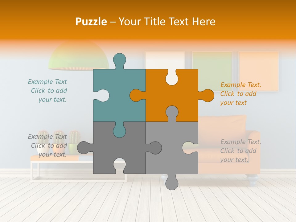 Colorful Indoor Livingroom PowerPoint Template