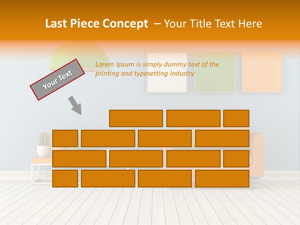 Colorful Indoor Livingroom PowerPoint Template