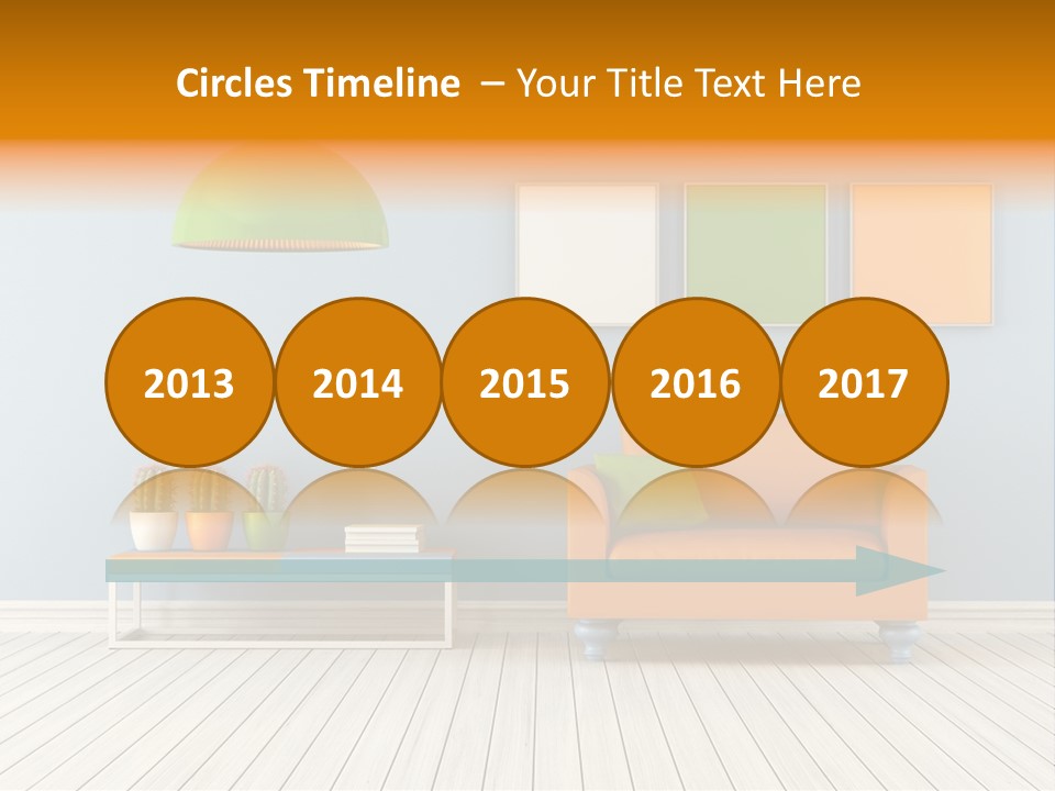 Colorful Indoor Livingroom PowerPoint Template