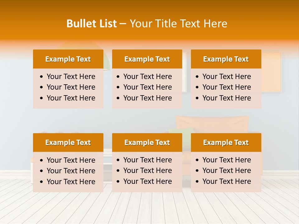 Colorful Indoor Livingroom PowerPoint Template