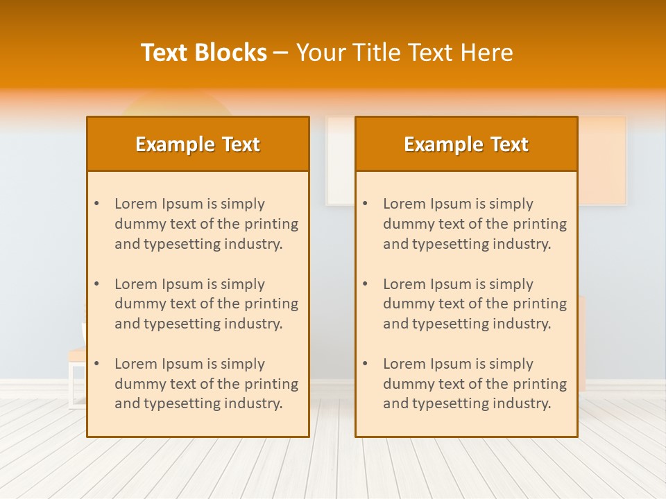 Colorful Indoor Livingroom PowerPoint Template