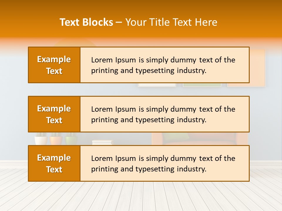Colorful Indoor Livingroom PowerPoint Template