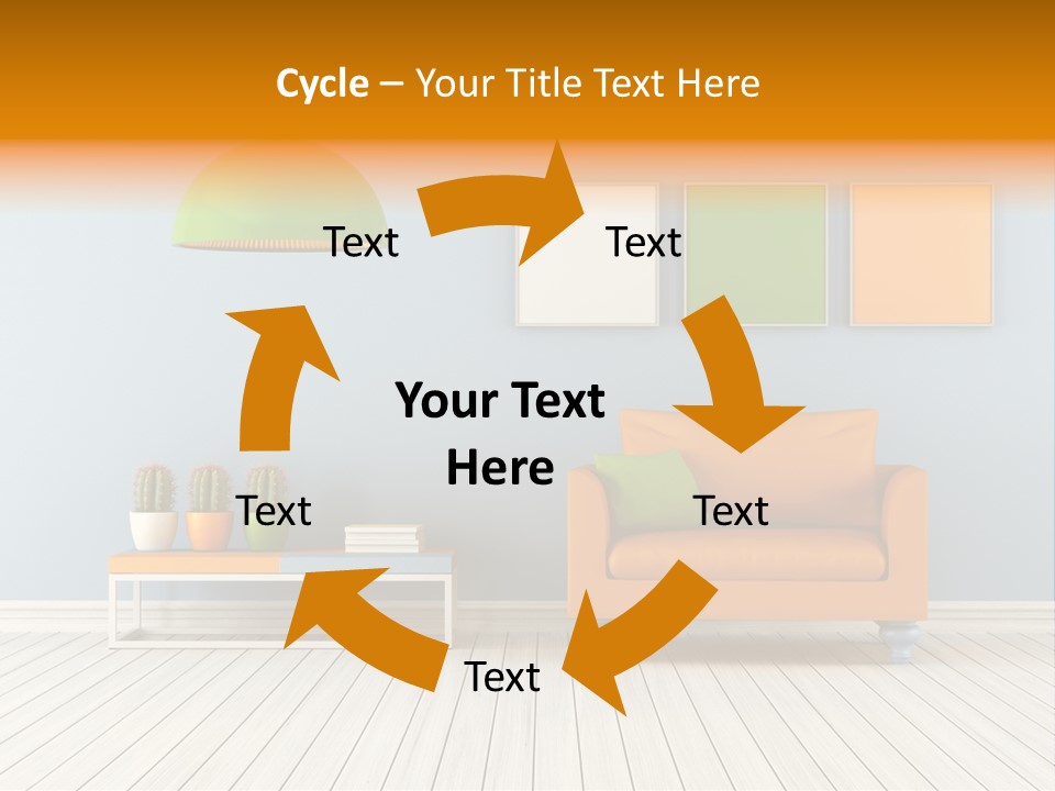 Colorful Indoor Livingroom PowerPoint Template
