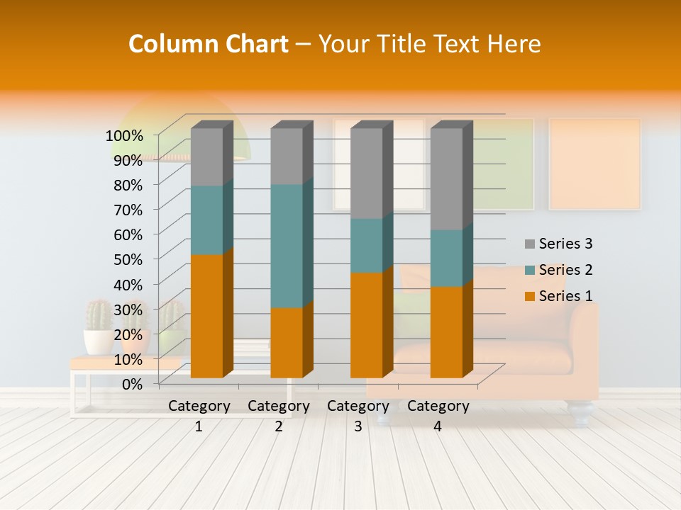 Colorful Indoor Livingroom PowerPoint Template