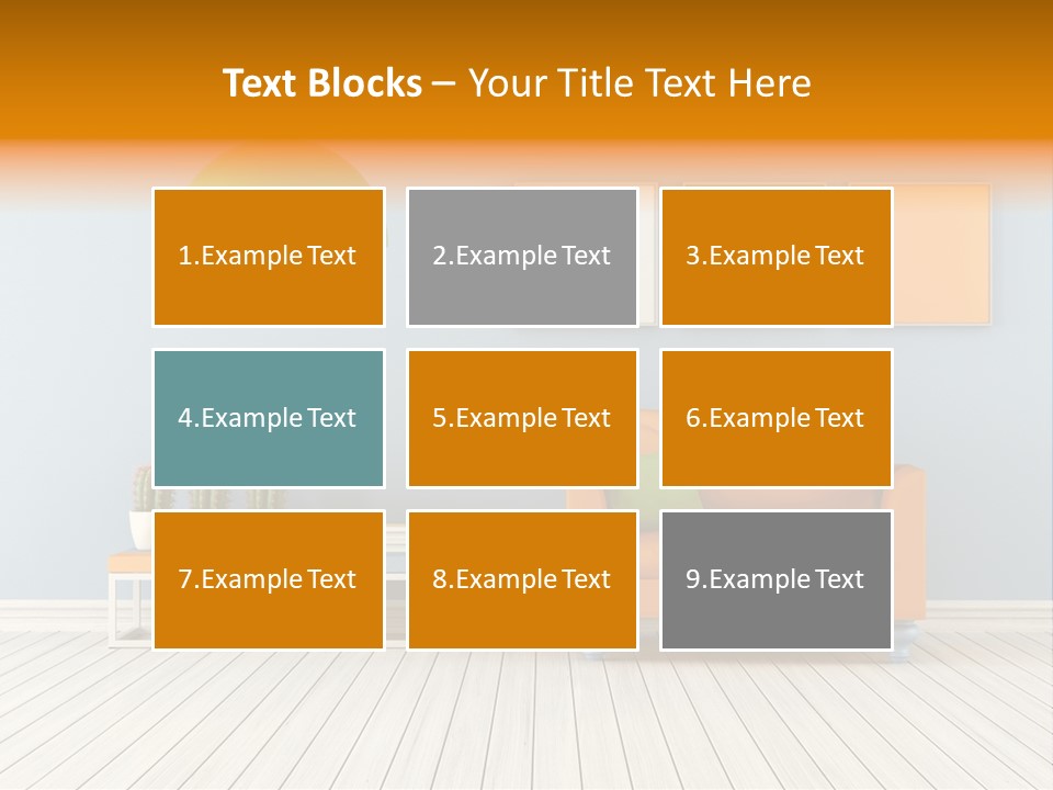 Colorful Indoor Livingroom PowerPoint Template