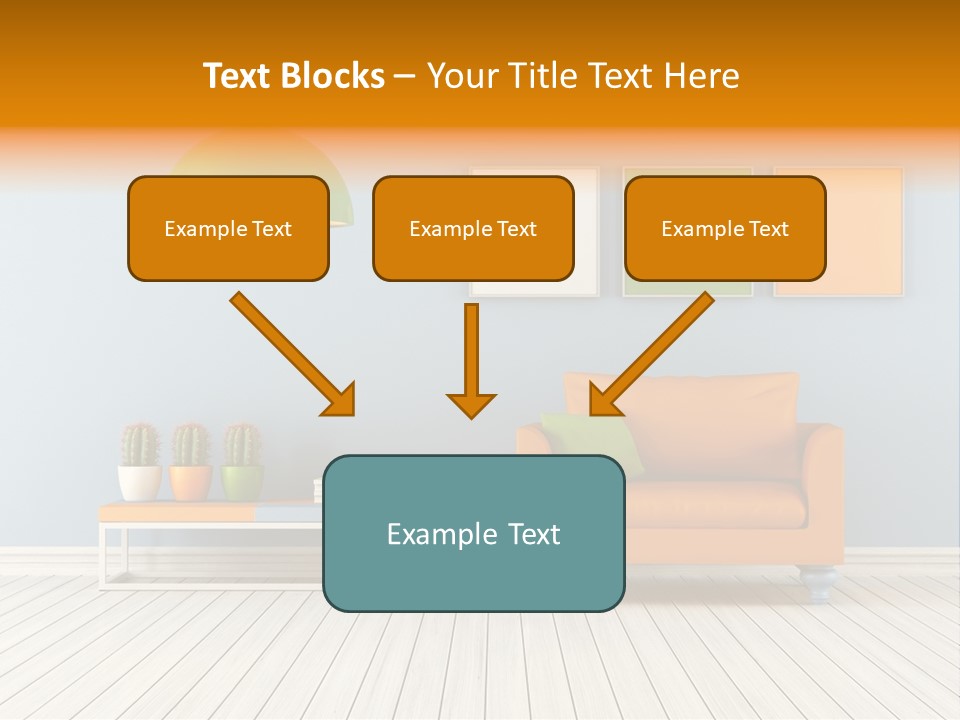 Colorful Indoor Livingroom PowerPoint Template