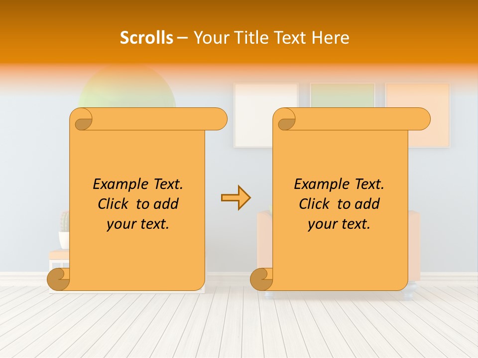 Colorful Indoor Livingroom PowerPoint Template