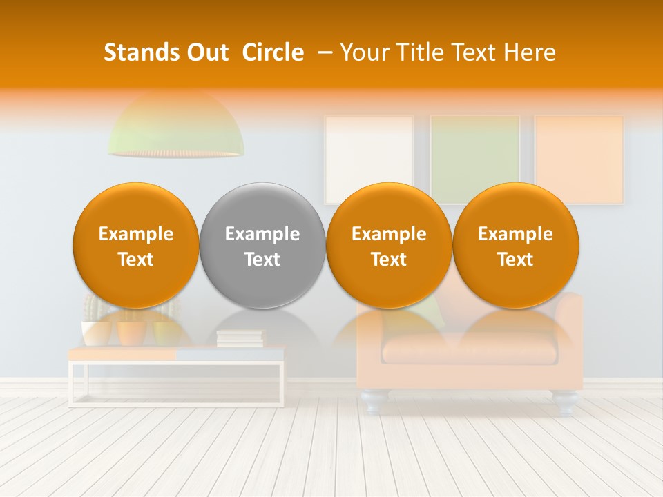 Colorful Indoor Livingroom PowerPoint Template