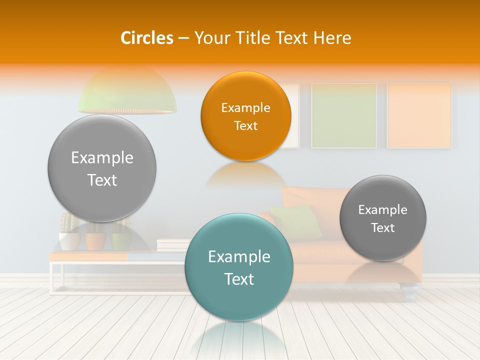 Colorful Indoor Livingroom PowerPoint Template